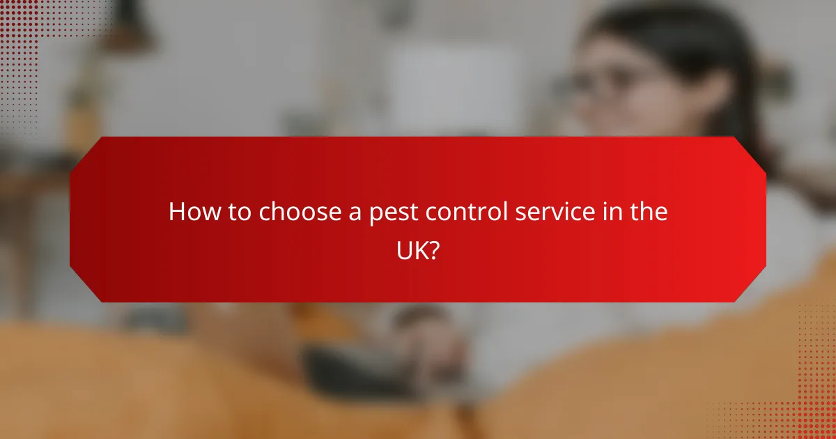 How to choose a pest control service in the UK?