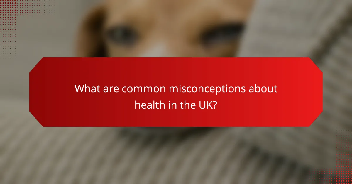 What are common misconceptions about health in the UK?