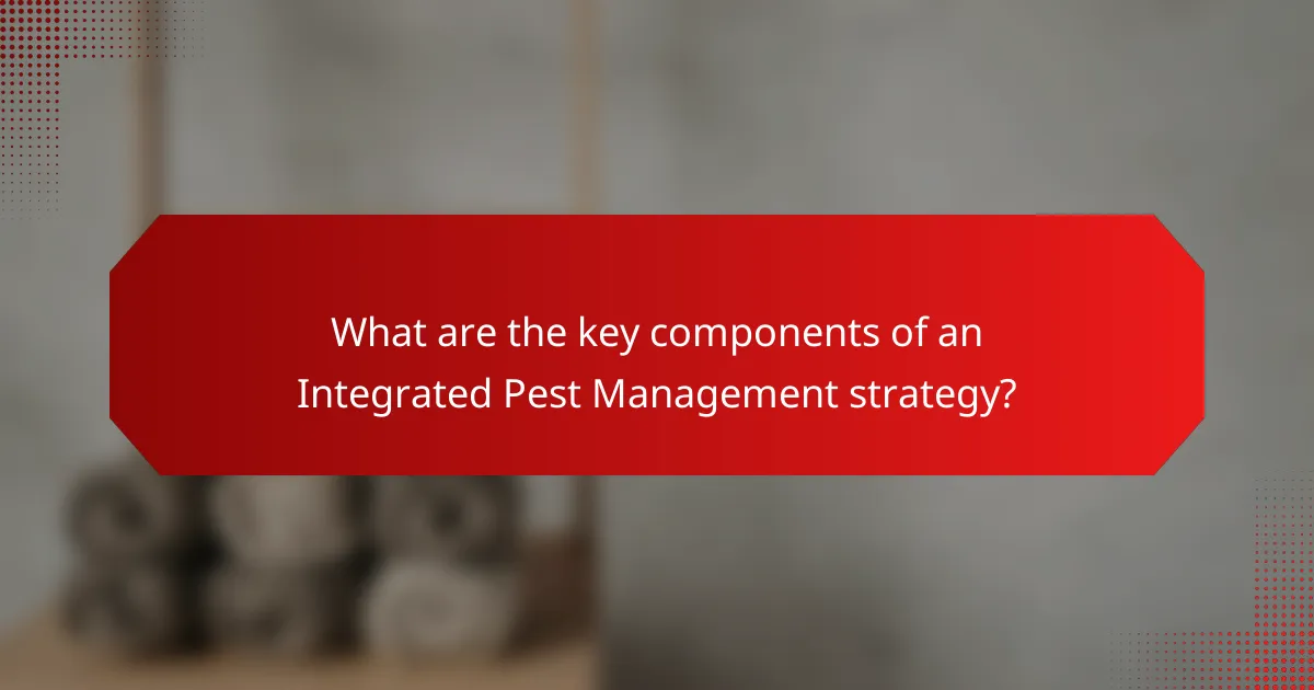 What are the key components of an Integrated Pest Management strategy?