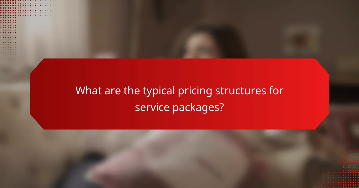 What are the typical pricing structures for service packages?