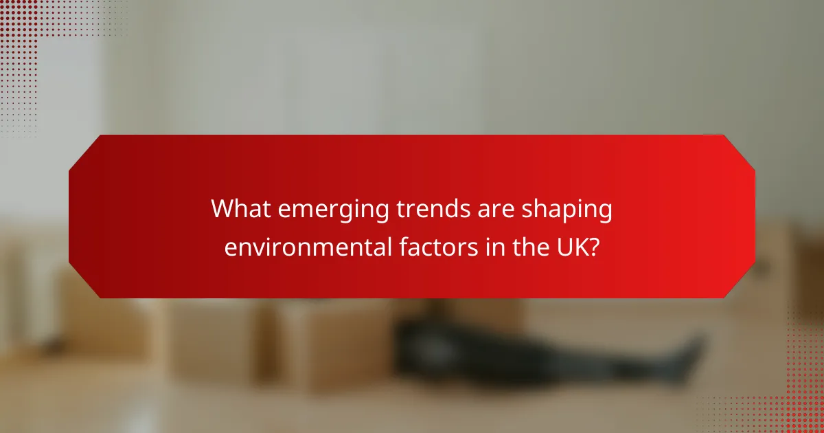 What emerging trends are shaping environmental factors in the UK?