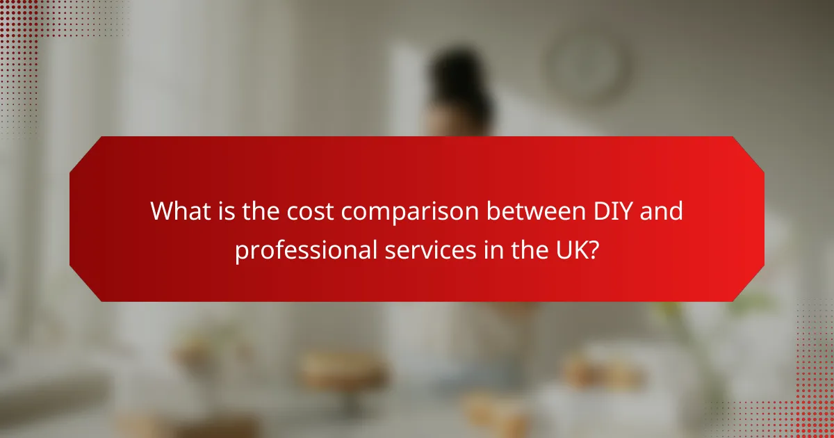 What is the cost comparison between DIY and professional services in the UK?