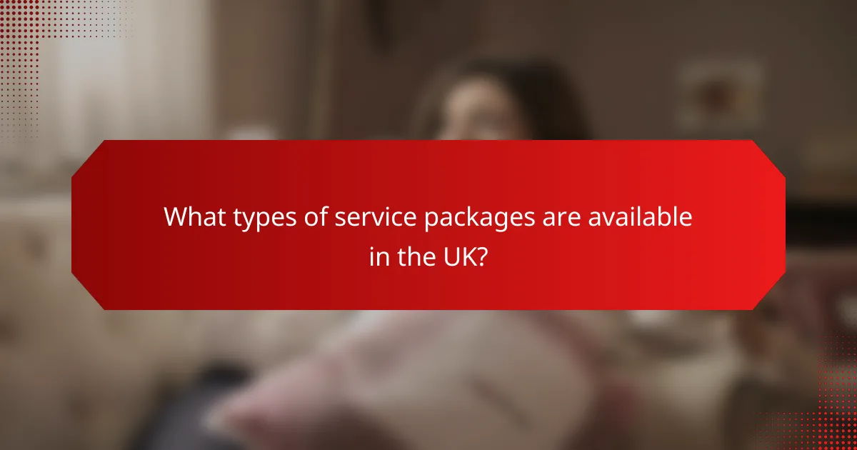 What types of service packages are available in the UK?